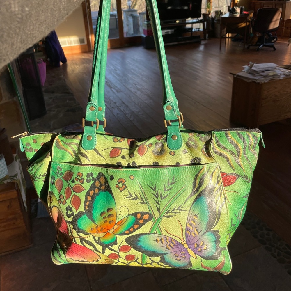 Anuschka Butterfly Handbag